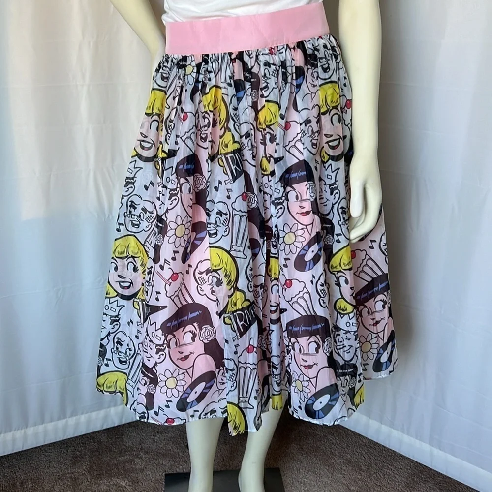 NWT Unique Vintage Betty and Veronica skirt - Picture 3 of 7